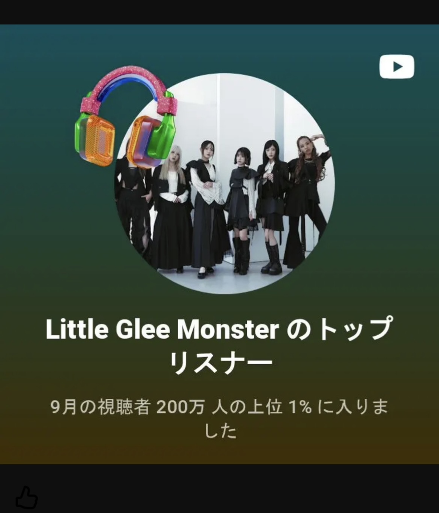 トップリスナーになったことを自分のYouTubeアカウントでアップできるようになります。